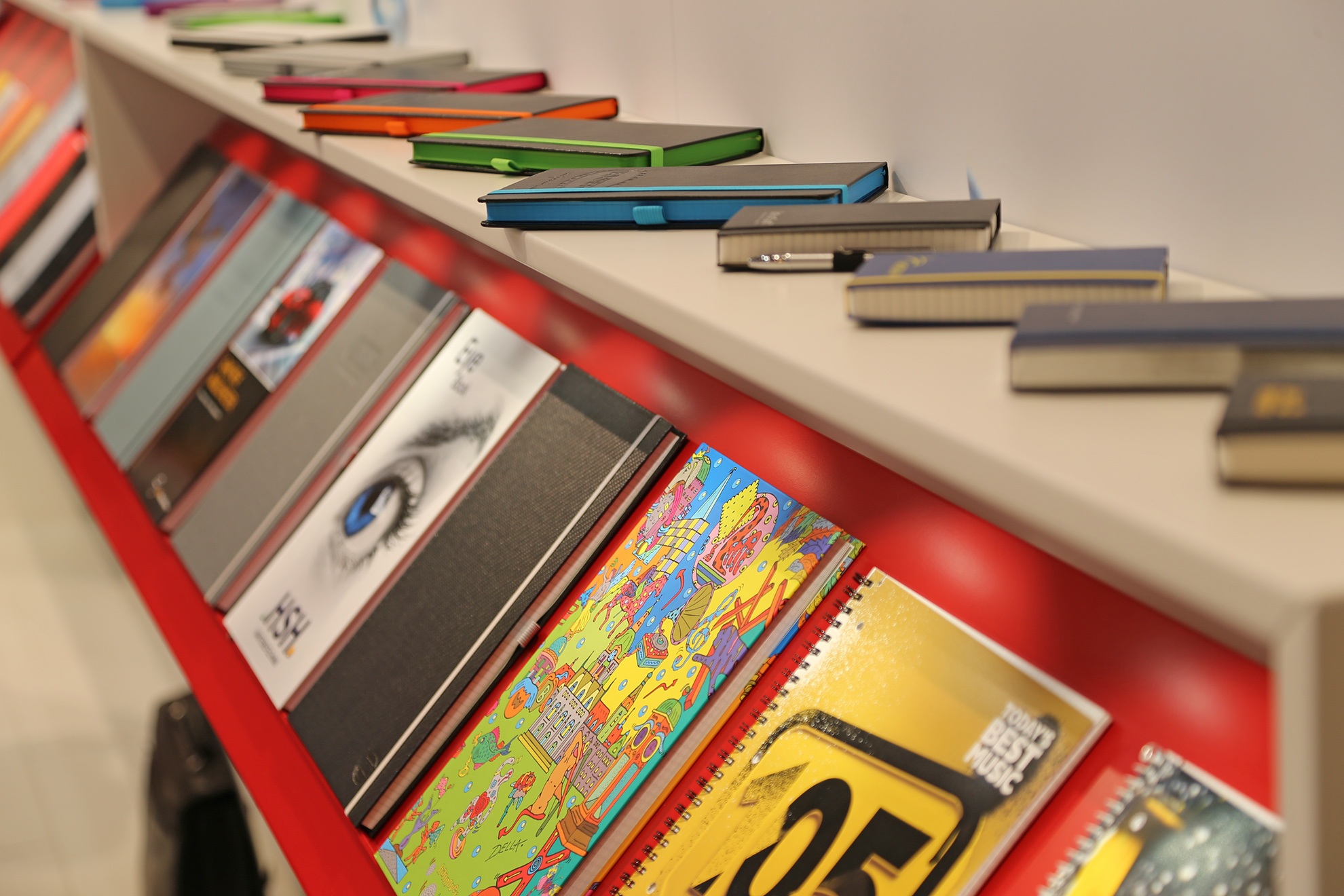 Notizbücher-Auswahl in einer Auslage